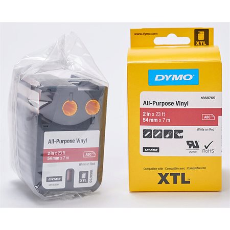 Étiquettes pour étiqueteuses XTL™. Vinyle noir / blanc