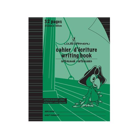 Cahier interligne large 32 pages - Vert