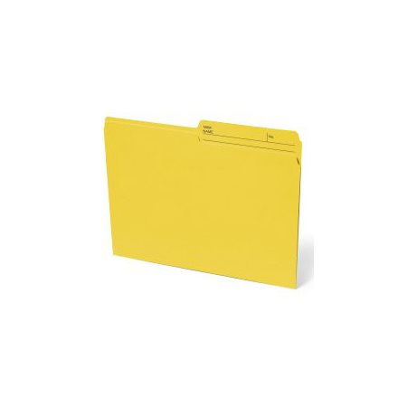 Chemise à dossier réversible Format lettre jaune
