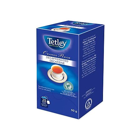 Sachets de thé Tetley orange pekoe décaféiné (25)