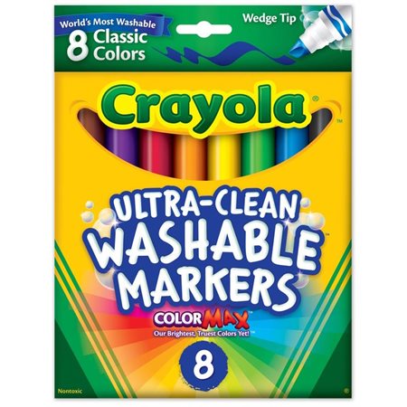Marqueurs Crayola ColorMax, pointe oblique (8)