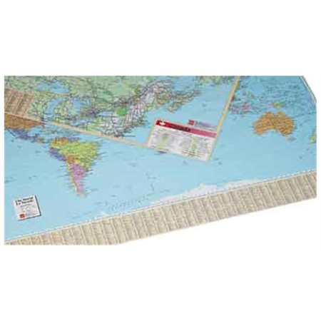 Cartes plastifiées Carte du monde 28 x 40” bilingue