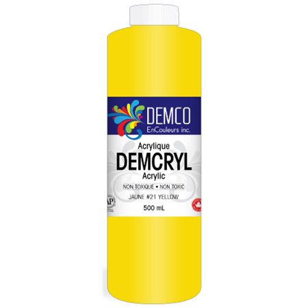 Peinture acrylique Demcryl 500 ml; jaune