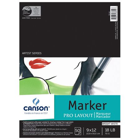Tablette Canson Marker 9X12 (50)