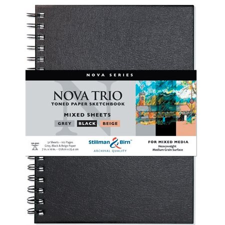 Carnet de croquis spiralé Nova -Trio 18x25.5 cm