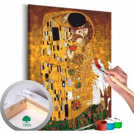 Peinture à numéros - Le baiser Klimt (cadre)