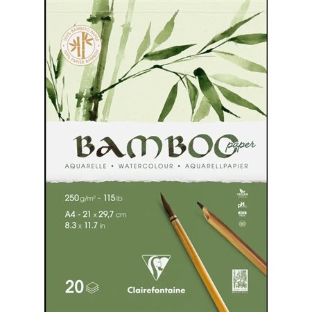 Bloc collé 20 feuilles de bambou A4