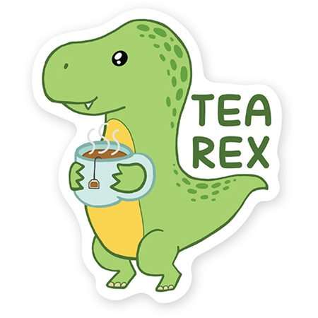 Autocollant de vinyle - Tea Rex