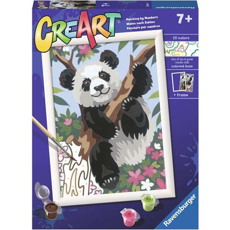 Ensemble de peintures d'art - Panda espiègle