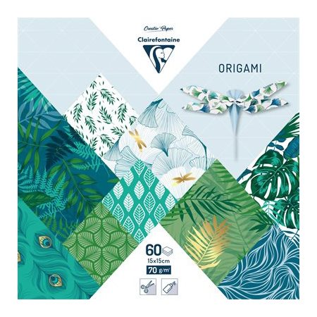 Origami, pochette de 60 feuilles 15x15cm 70g