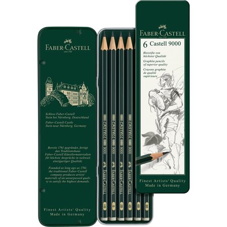 Ensemble de crayon graphite Faber Castel (6)