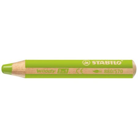 Crayon Woody 3 en 1 vert feuille
