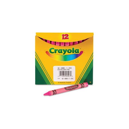 12 crayons de cire Crayola - Rose