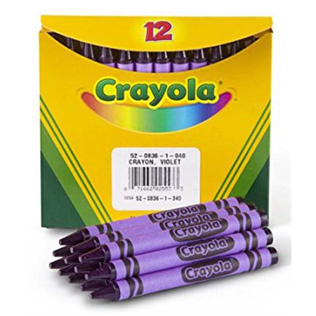 12 crayons de cire Crayola - Violet