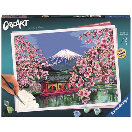 Peinture à numéros : Floraison des cerisiers japonais (30x40 cm)