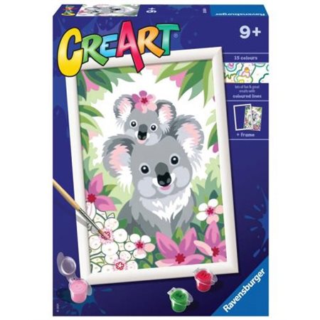 Peinture à numéros : Koala Cuties (18 x 24 cm)