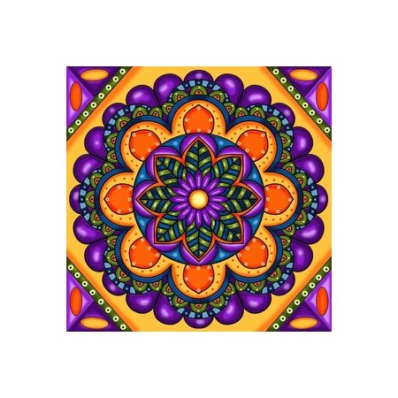 Broderie de diamants: Mandala violet (30x30)