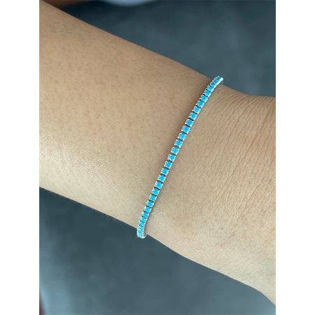 Bracelet Exclusive turquoise Ema 5 3 / 4 pouces