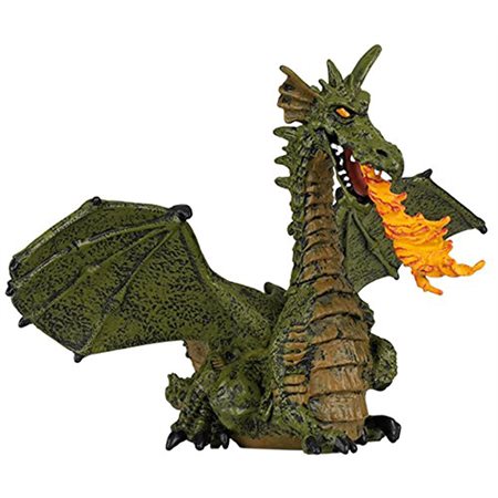 Papo - Dragon ailé vert avec flamme