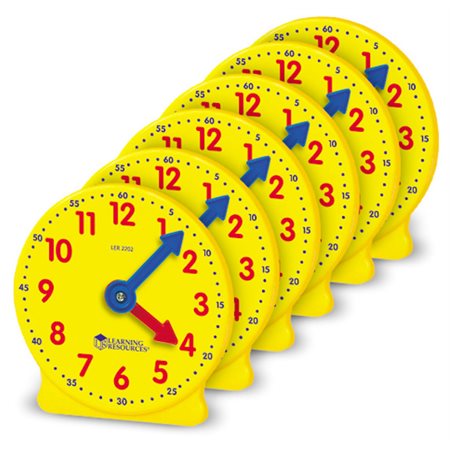 Horloge 24 heures écolier paquet de 6