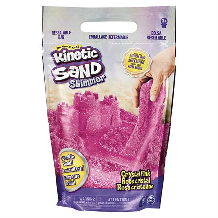 Kinetic Sand - Sac de sable Shimmer 2lbs Rose