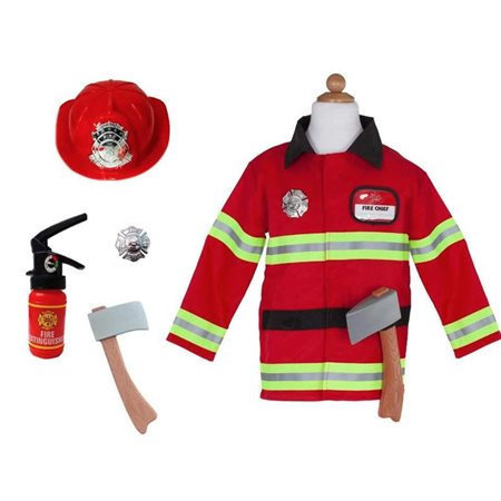 Ensemble costume et accesoires de pompier