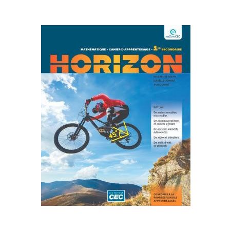 Horizon 1re secondaire - Cahier d'apprentissage (incluant les exercices interactifs), combo web