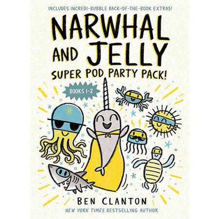 Narwhal and Jelly: Super Pod Party Pack! (Paperback books 1 & 2) |