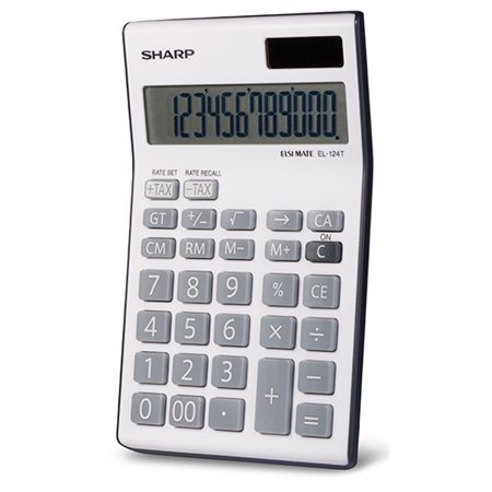 Calculatrice écran géant 12 chiffres, grise