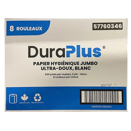 Papier hygiène DuraPlus 600' 2 plis @8