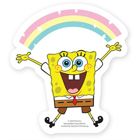 Autocollant en vinyle - Spongebob Rainbow