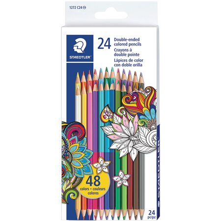Crayons de couleur duo, 24 crayons /  48 couleurs