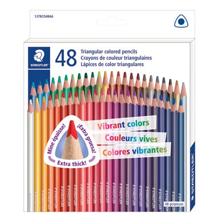 Crayon de couleur staedtler triangulaire 4mm @48