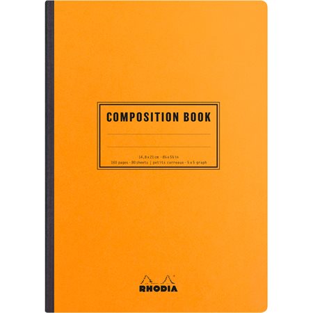 Cahier de composition Rhodia ligné orange160x210cm