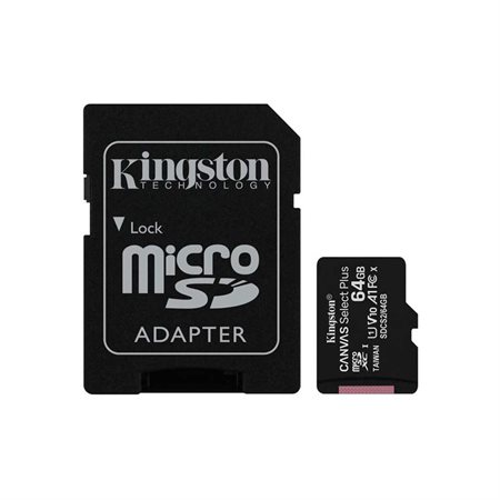 Carte Micro SD 64 Go. Canvas Select Plus 100R