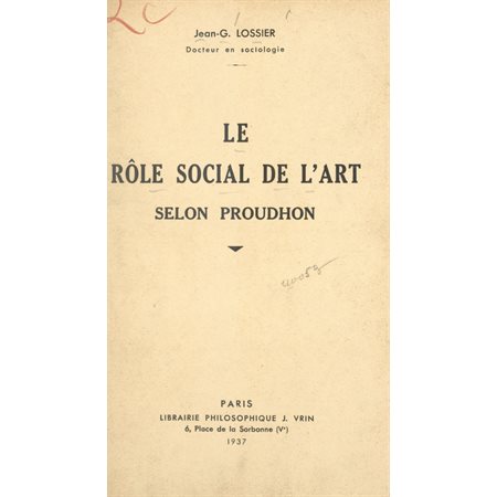 Le rôle social de l'art selon Proudhon