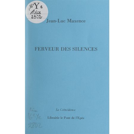 Ferveur des silences