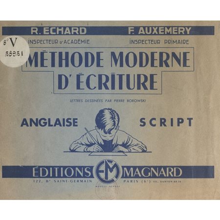 Méthode moderne d'écriture : anglaise script