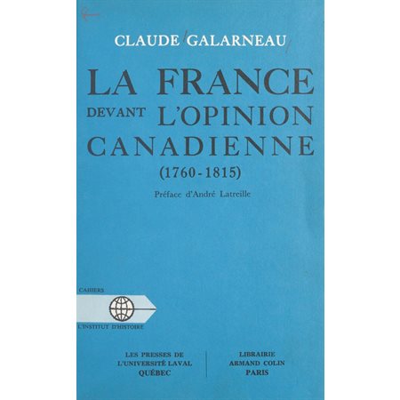 La France devant l'opinion canadienne