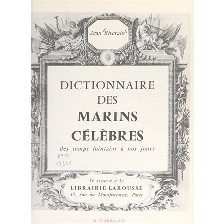 Dictionnaire des marins célèbres