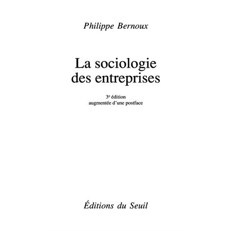 Sociologie des entreprises (La)