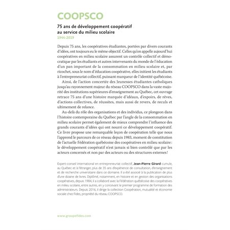 COOPSCO - 75 ans de développement coopératif au service du milieu scolaire