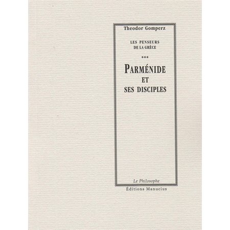 Parménide et ses disciples