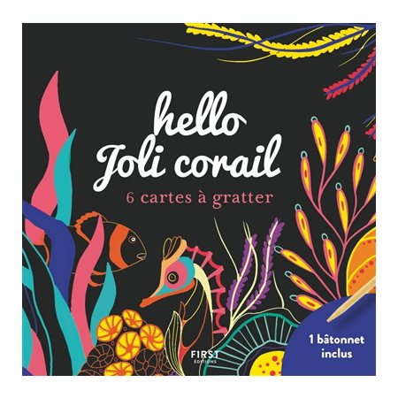 Hello joli corail: 6 cartes à gratter