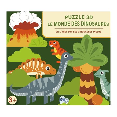 Coffret Puzzle 3D le monde des dinosaures