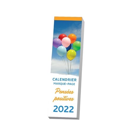 Calendrier marque-page Pensées positives 2022