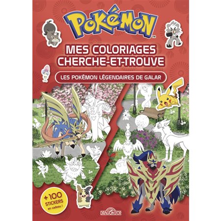 Pokémon: mes coloriages cherche-et-trouve : les Pokémon légendaires de Galar