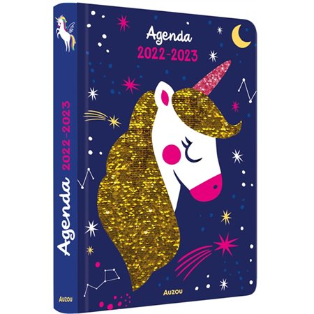 Agenda 2022-2023 : sequins licornes