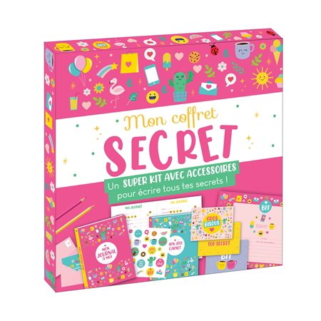 Mon coffret secret : un super kit avec accessoires pour écrire tous tes secrets !