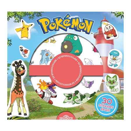 Pokémon : 30 stickers épais repositionnables : Paldea